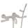 Wall Mount Exposed Tub Set with Metal Lever Handles and Handshower in Satin Nickel