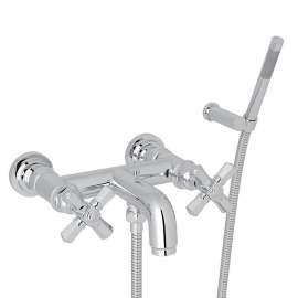 A2302XM-M San Giovanni Wall Mount Exposed Tub Set with Cross Handle Handshower