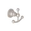 Italian San Giovanni A1481LISTN Double Robe Hook in Satin Nickel