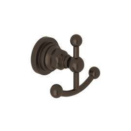 Italian San Giovanni A1481LITCB Double Robe Hook in Tuscan Brass