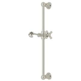 Slide Bar with Cross Handle in Polished Nickel