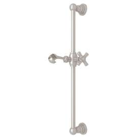 Slide Bar with Cross Handle in Satin Nickel
