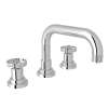 U-Spout Widespread Lavatory Faucet with Metal Campo Wheel in Polished Chrome