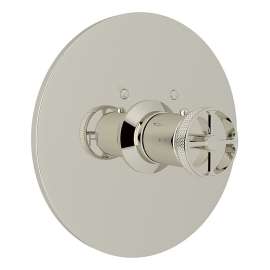 Thermostatic Trim Plate with Metal Campo Wheel and without Volume Control in Polished Nickel