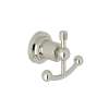 Italian Campo A1481IWPN Double Robe Hook in Polished Nickel