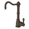 Column Spout Hot Water Dispenser Faucet With Metal Lever Handle In Tuscan Brass