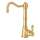 Column Spout Hot Water Dispenser Faucet With Metal Lever Handle In Italian Brass