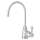 Traditional C-Spout Hot Water Faucet With Metal Lever Handle In Polished Chrome