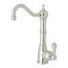 Edwardian Column Spout Hot Water Faucet With Traditional Metal Lever Handle In Polished Nickel