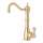 Edwardian Column Spout Hot Water Faucet With Traditional Metal Lever Handle In English Gold
