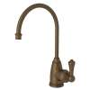 Georgia Era C-Spout Hot Water Faucet With Traditional Metal Lever Handle In English Bronze