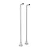 Floor Pillar Legs or Supply Unions - Set of 2 in Polished Chrome