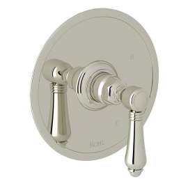 Italian Bath Pressure Balance Trim with Metal Lever and without Diverter in Polished Nickel