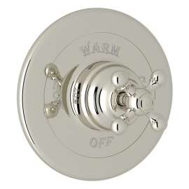 Arcana AC110X-PN Pressure Balance Trim with Cross Handle and without Diverter in Polished Nickel