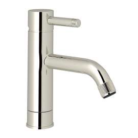 Single Hole Lavatory Faucet with Industrial Metal Levers in Polished Nickel