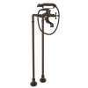Arcana ACKIT7383NX-TCB Exposed Floor Mount Tub Filler with Handshower and Floor Pillar Legs or Supply Unions in Tuscan Brass
