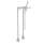 San Giovanni AKIT2302NLMAPC Exposed Floor Mount Tub Filler with Metal Lever Handshower and Floor Pillar Legs or Supply Unions in Polished Chrome