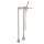 San Giovanni AKIT2302NLMSTN Exposed Floor Mount Tub Filler with Metal Lever Handshower and Floor Pillar Legs or Supply Unions in Satin Nickel