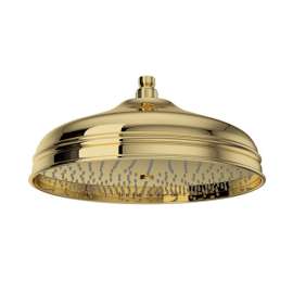 1047/8ULB 12-in Rain Showerhead, Unlacquered Brass