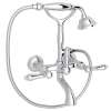 A1401LMAPC Exposed Wall Mount Tub Filler with Handshower and Metal Lever Handle, Polished Chrome