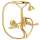 A1401LMIB Exposed Wall Mount Tub Filler with Handshower and Metal Lever Handle, Italian Brass