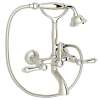 A1401LMPN Exposed Wall Mount Tub Filler with Handshower and Metal Lever Handle, Polished Nickel