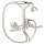A1401LMPN Exposed Wall Mount Tub Filler with Handshower and Metal Lever Handle, Polished Nickel