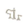 A1409LMPN-2 Acqui Column Spout Widespread Bathroom Fauce with Metal Lever Handlet, Polished Nickel
