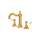A1409LPIB-2 Acqui Column Spout Widespread Bathroom Faucet with White Porcelain Lever Handle, Italian Brass