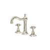 A1409XMPN-2 Acqui Column Spout Widespread Bathroom Faucet with Cross Handle, Polished Nickel