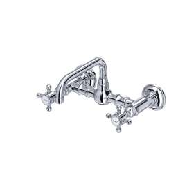 A1423XMAPC-2 Acqui Wall Mount Bridge Bathroom Faucet with Cross Handle