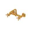 A1423XMIB-2 Acqui Wall Mount Bridge Bathroom Faucet with Cross Handle, Italian Brass