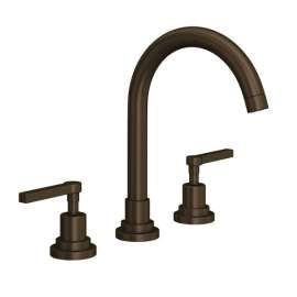 A2208LMTCB-2 Lombardia C-Spout Widespread Bathroom Faucet with Metal Lever Handle, Tuscan Brass