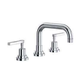 A2218LMAPC-2 Lombardia U-Spout Widespread Bathroom Faucet with Metal Lever Handle