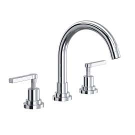 A2228LMAPC-2 Lombardia C-Spout Widespread Bathroom Faucet with Metal Lever Handle