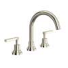 A2228LMPN-2 Lombardia C-Spout Widespread Bathroom Faucet with Metal Lever Handle, Polished Nickel