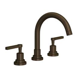A2228LMTCB-2 Lombardia C-Spout Widespread Bathroom Faucet with Metal Lever Handle, Tuscan Brass