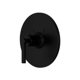 A4214LMMB Lombardia Thermostatic Trim Plate without Volume Control with Metal Lever Handle, Matte Black