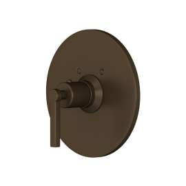 A4214LMTCB Lombardia Thermostatic Trim Plate without Volume Control with Metal Lever Handle, Tuscan Brass