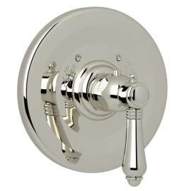 A4914LMPN Trim Plate without Volume Control with Metal Lever Handle, Polished Nickel
