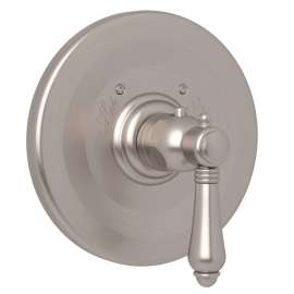 A4914LMSTN Trim Plate without Volume Control with Metal Lever Handle, Satin Nickel