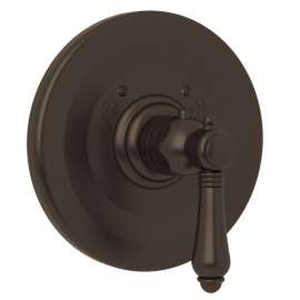 A4914LMTCB Trim Plate without Volume Control with Metal Lever Handle, Tuscan Brass
