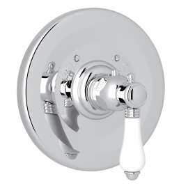 A4914LPAPC Trim Plate without Volume Control with White Porcelain Lever Handle