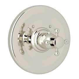 A4914XMPN Trim Plate without Volume Control with Cross Handle, Polished Nickel