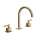 AP08D3LMAG Apothecary Widespread Bathroom Faucet with C-Spout & Lever Handle, Antique Gold