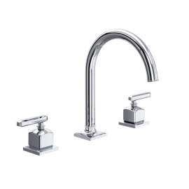AP08D3LMAPC Apothecary Widespread Bathroom Faucet with C-Spout & Lever Handle