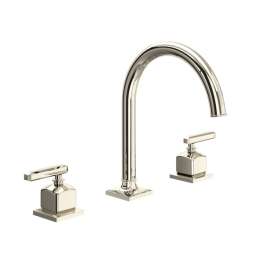 AP08D3LMPN Apothecary Widespread Bathroom Faucet with C-Spout & Lever Handle, Polished Nickel