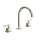 AP08D3LMPN Apothecary Widespread Bathroom Faucet with C-Spout & Lever Handle, Polished Nickel