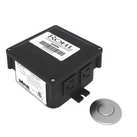 AS450SS Air Activated Switch Button with Control Box for Waste Disposal, Stainless Steel