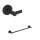 LO1/18MB Lombardia 18-in Wall Mount Single Towel Bar, Matte Black